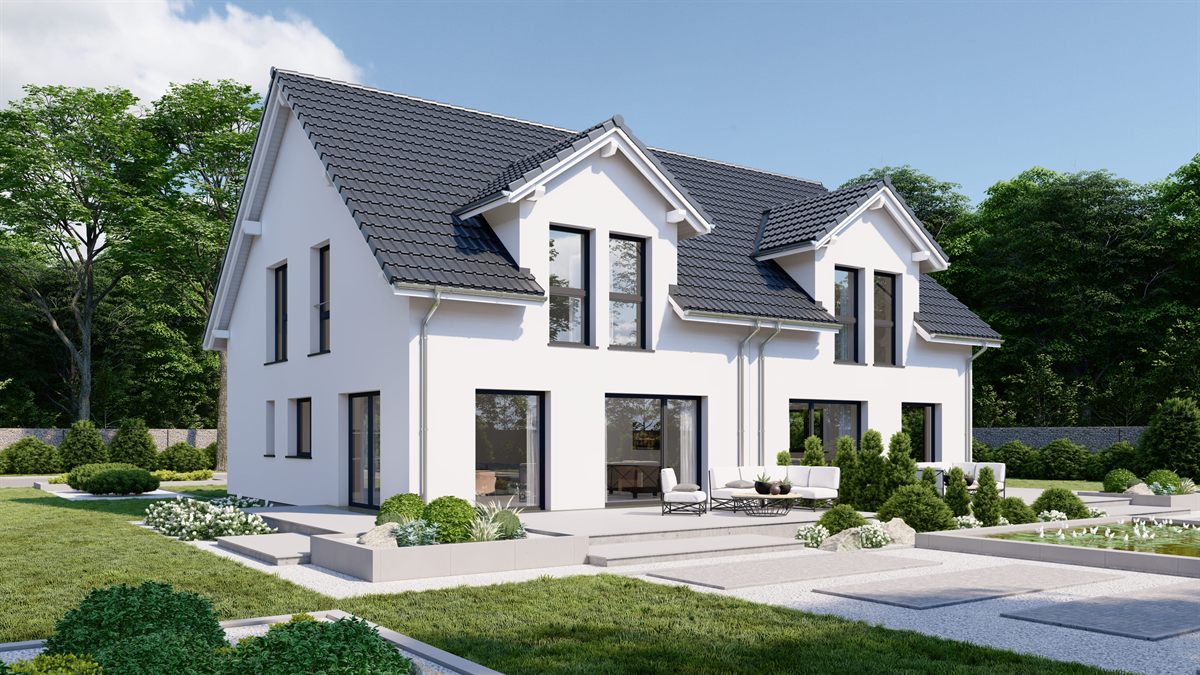 DanWood Partner 135 – schlüsselfertiges Doppelhaus in Nordbayern