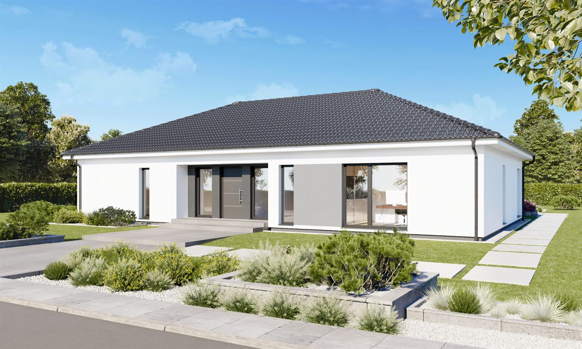 DanWood Bungalow – schlüsselfertiges Fertighaus auf einer Ebene in Nordbayern